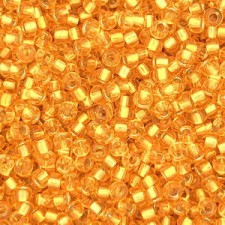 Miyuki rocailles Perlen 11/0 - Silverlined light orange 11-7